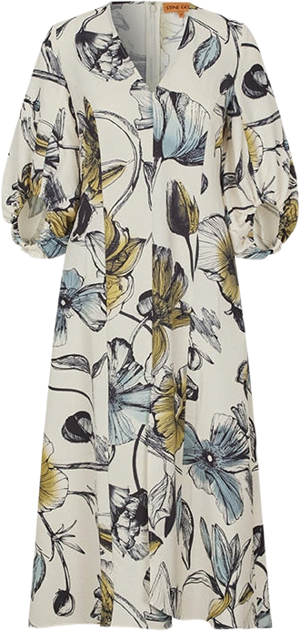 Threequarter Sleeve Midi Dress 2259 Structure Stretch